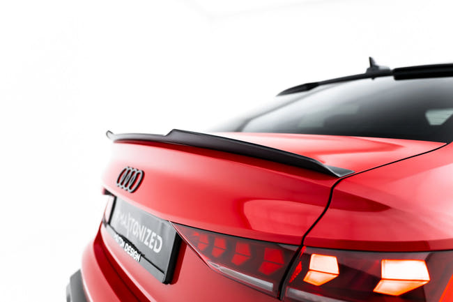 Maxton spoiler cap til Audi A3 S-Line Sedan / S3 Sedan 8Y Facelift – blank sort – billede 1 af 8