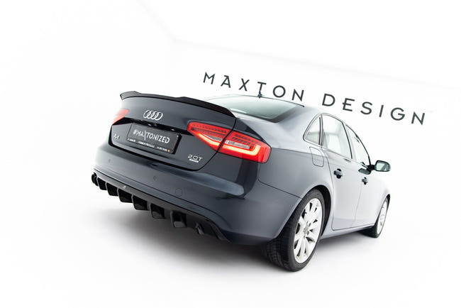 Maxton Spoiler Cap Audi A4 / A4 S-Line B8 / B8 Fl Sedan - Gloss Black