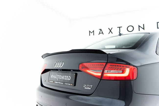 Maxton Spoiler Cap Audi A4 / A4 S-Line B8 / B8 Fl Sedan - Gloss Black