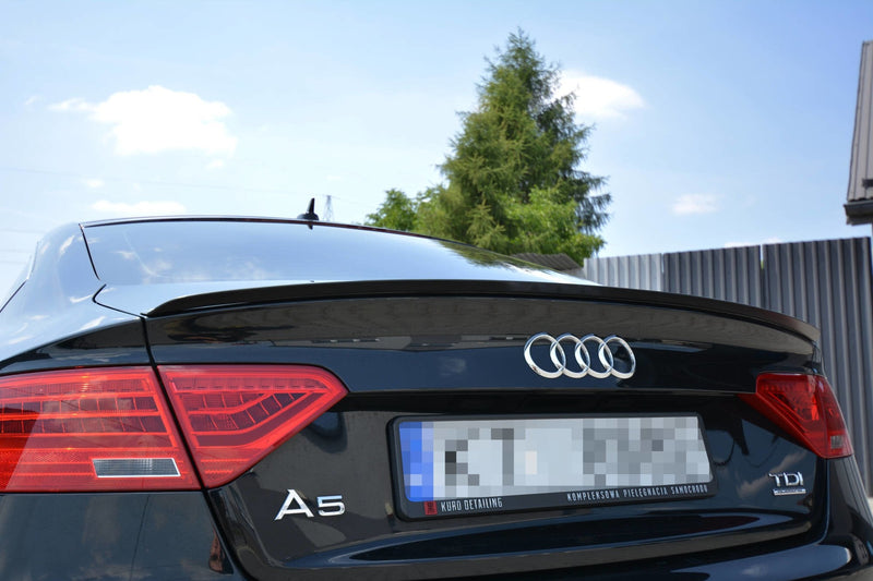 Maxton spoiler til Audi A5 Sportback S-Line 8T Facelift – blank sort – billede 3 af 5