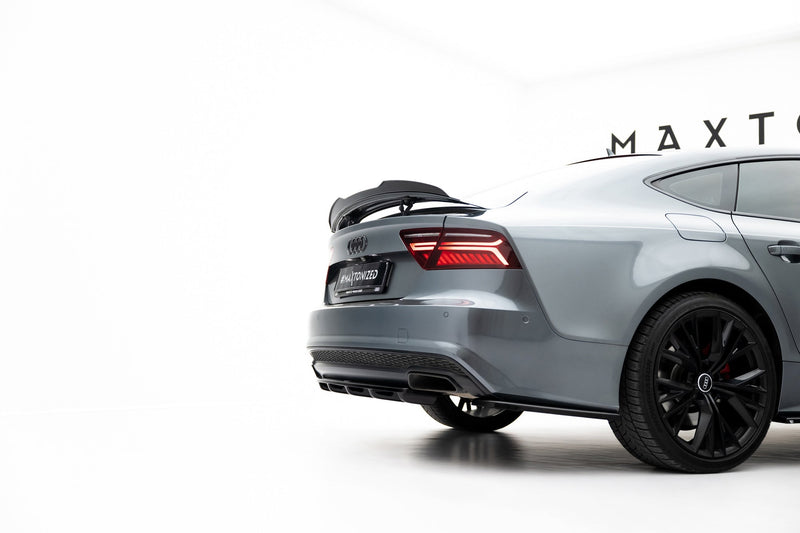 Maxton Spoiler Extension Audi A7 S-Line (Facelift) - Gloss Black