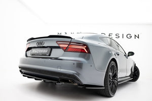 Maxton Spoiler Extension Audi A7 S-Line (Facelift) - Gloss Black