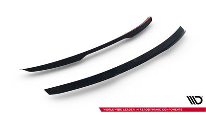 Maxton Spoiler Extension Audi A7 S-Line (Facelift) - Gloss Black