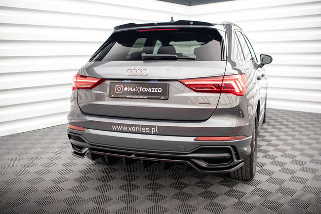 Maxton spoiler cap til Audi Q3 S-Line SUV F3 – blank sort – billede 2 af 5