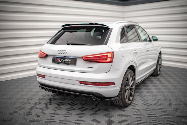 Maxton spoiler cap til Audi Q3 Sport 8U Facelift / S-Line 8U – blank sort – billede 2 af 5