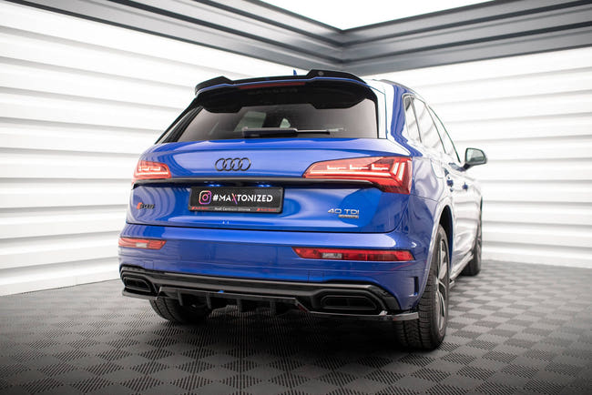 Maxton Spoiler Cap Audi Q5 S-LINE SUV MK2 Facelift - Gloss Black