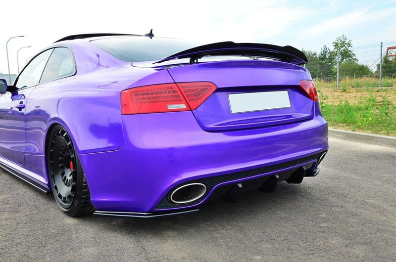 Maxton spoiler cap til Audi RS5 Mk1 (8T) Facelift – blank sort – billede 2 af 6