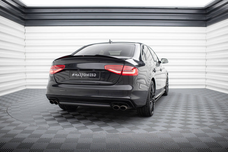Maxton spoiler cap til Audi S4 B8 Facelift Sedan – blank sort – billede 2 af 5