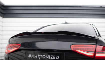Maxton spoiler cap til Audi S4 B8 Facelift Sedan – blank sort – billede 1 af 5
