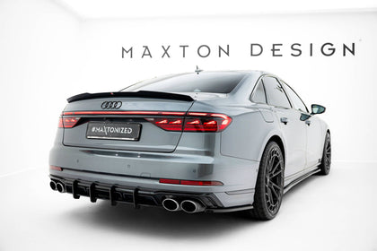 Maxton spoiler cap til Audi S8 / A8 S-Line D5 Facelift – blank sort – billede 3 af 6