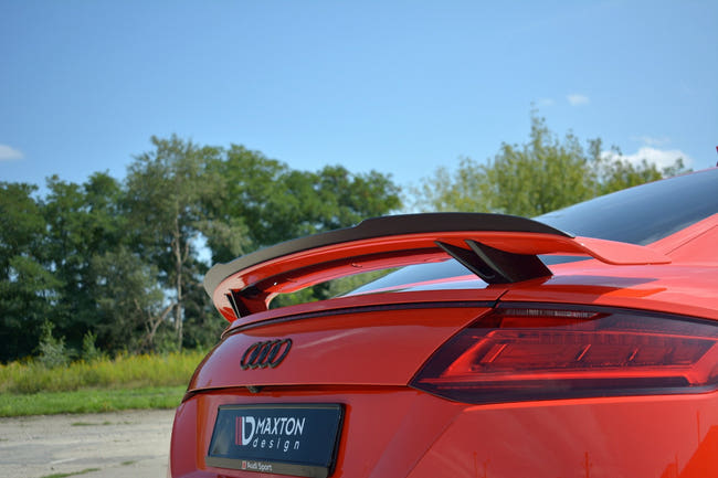 Maxton spoiler cap til Audi TT RS 8S – blank sort – billede 2 af 6