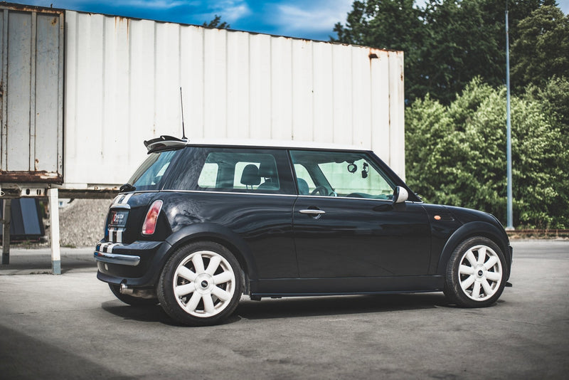 Maxton spoiler cap til Mini Cooper / One R50 – blank sort – billede 3 af 5