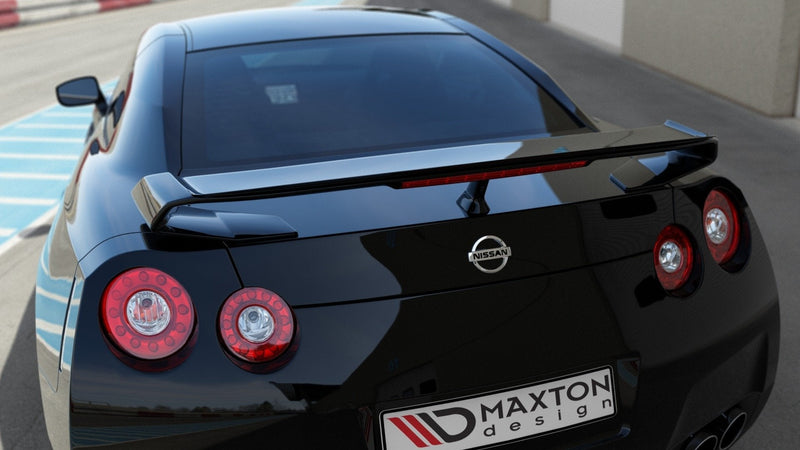 Maxton spoiler til Nissan GT-R Coupe (R35-SERIES) – blank sort – billede 3 af 6