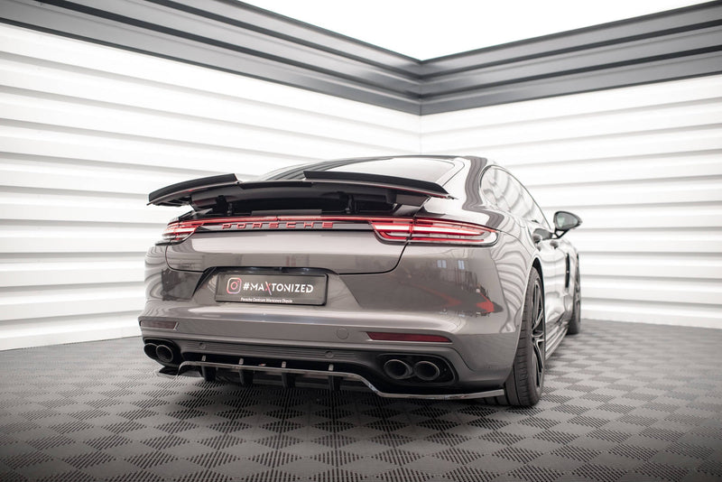 Maxton spoiler cap til Porsche Panamera GTS / Panamera E-Hybrid / Panamera Turbo S E-Hybrid 971 – blank sort – billede 2 af 6