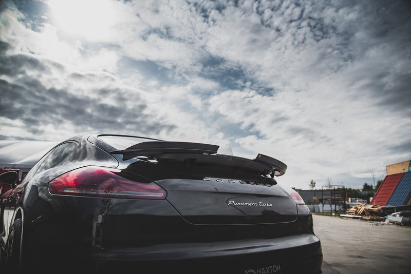 Maxton spoiler cap til Porsche Panamera Turbo 970 Facelift – blank sort – billede 2 af 6