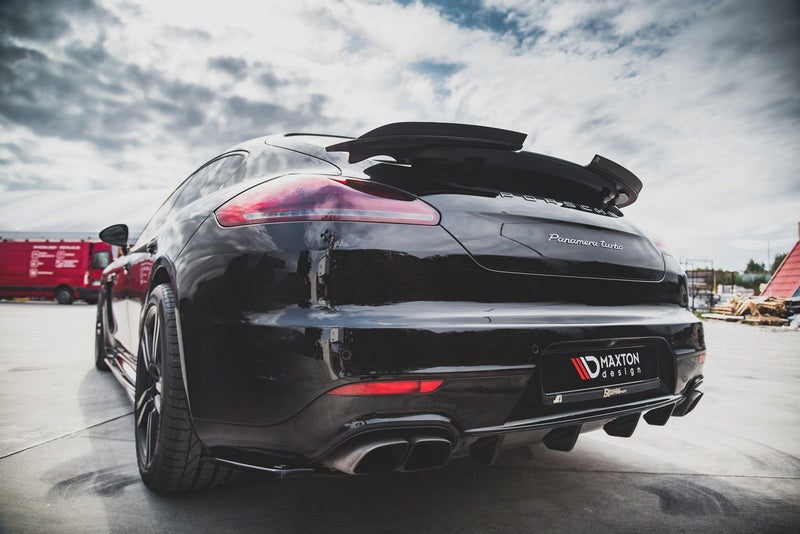 Maxton spoiler cap til Porsche Panamera Turbo 970 Facelift – blank sort – billede 4 af 6