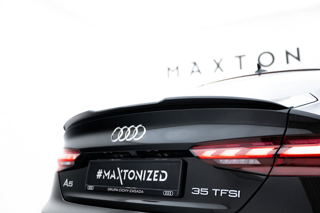 Maxton Spoiler Cap Audi A5 S-Line F5 Sportback - Gloss Black