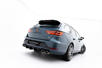 Maxton spoiler cap til Seat Leon Cupra ST Mk3 / Mk3 Facelift – blank sort – billede 2 af 6