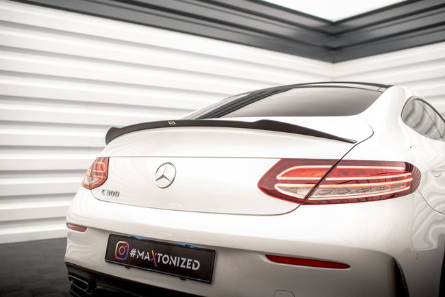 Maxton Spoiler Extension Mercedes- Benz C-Class W205 Coupe Amg-Line - Gloss Black