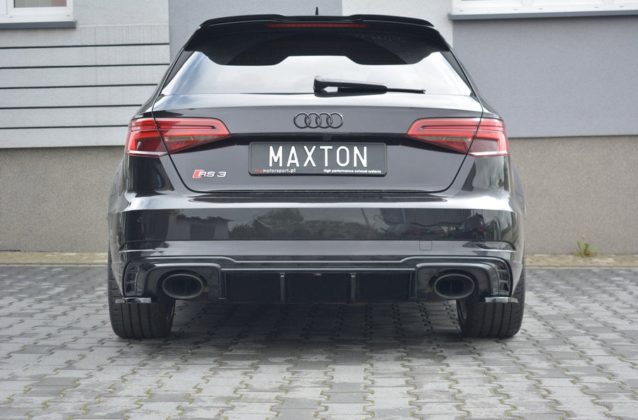 Maxton rear valance til Audi RS3 8V Facelift Sportback – blank sort – billede 1 af 6