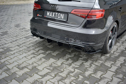 Maxton rear valance til Audi RS3 8V Facelift Sportback – blank sort – billede 2 af 6