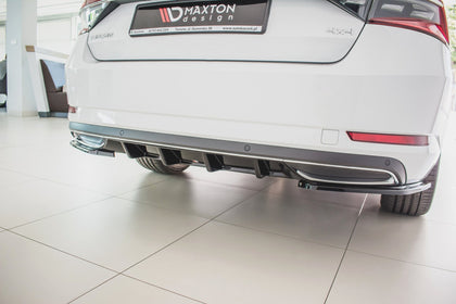 Maxton rear valance til Skoda Superb Liftback / Combi Mk3 Facelift – blank sort – billede 4 af 7