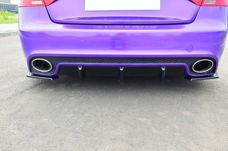 Maxton rear valance til Audi RS5 Mk1 (8T) Facelift – blank sort – billede 1 af 6