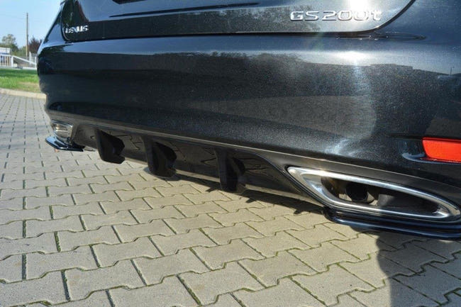 Maxton rear valance til Lexus GS Mk4 Facelift T – blank sort – billede 1 af 4