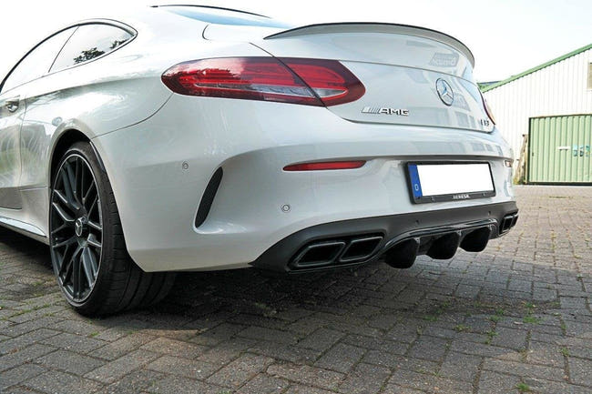 Maxton rear valance til Mercedes C-class C205 63AMG Coupe – blank sort – billede 1 af 6