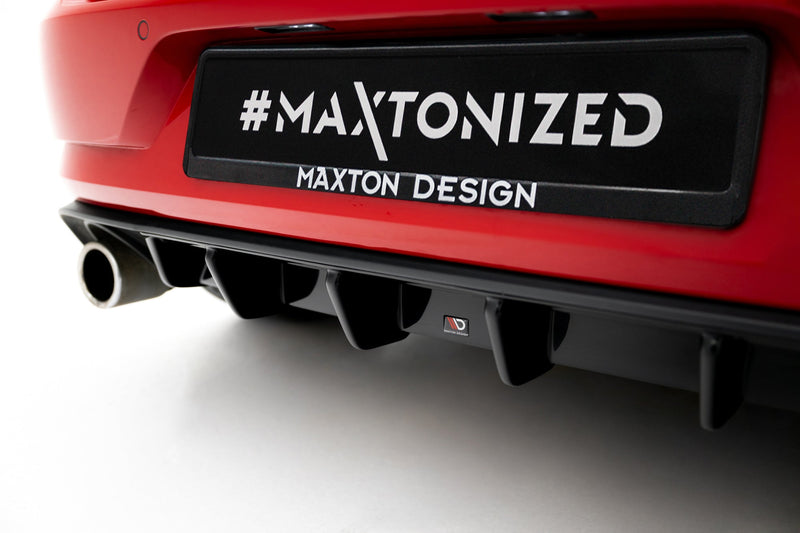Maxton rear valance til Volkswagen Golf Mk7 GTI Facelift – blank sort – billede 2 af 5