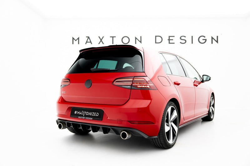 Maxton rear valance til Volkswagen Golf Mk7 GTI Facelift – blank sort – billede 3 af 5