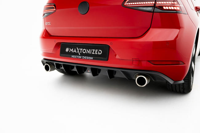 Maxton rear valance til Volkswagen Golf Mk7 GTI Facelift – blank sort – billede 1 af 5
