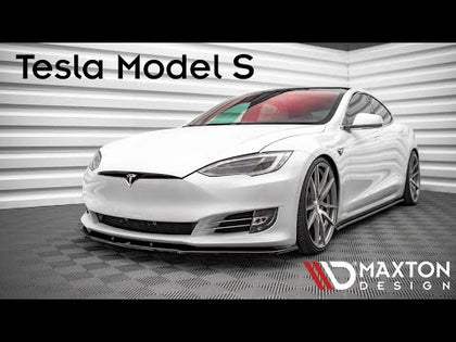 Maxton Side Skirts Diffusers Tesla Model S Facelift - Gloss Black - video