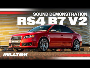Lydprøve: Milltek cat-back udstødning til Audi RS4 B7 - V2 Valved Cat-Back with Active H Pipe and Polished Ovals