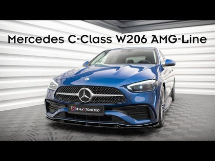 Maxton frontsplitter til Mercedes-Benz C AMG-Line / 43 AMG W206 – blank sort – video