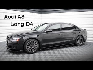 Maxton rear splitter til Audi A8 D4 Facelift – blank sort – video