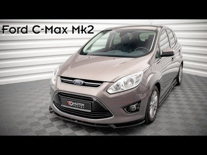 Maxton rear splitter til Ford C-Max Mk2 – blank sort – video