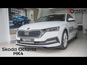 Maxton rear splitter til Skoda Octavia Mk4 – blank sort – video
