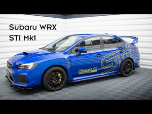 Maxton Central Rear Splitter V.2 Subaru Wrx Sti - RED + GLOSS BLACK - video