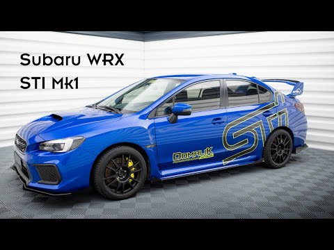 Maxton Central Rear Splitter V.2 Subaru Wrx Sti - RED + GLOSS BLACK - video