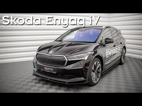 Maxton Front Splitter V.1 Skoda Enyaq Iv - Gloss Black - video