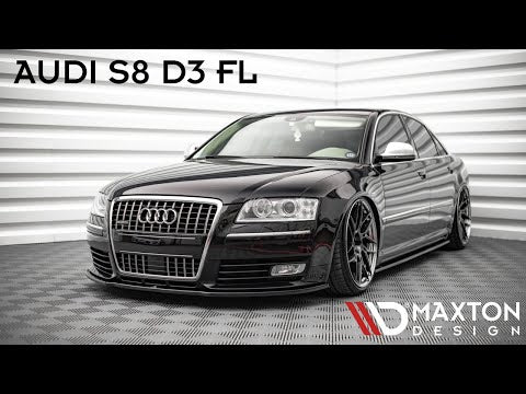Maxton rear splitter til Audi S8 D3 – blank sort – video