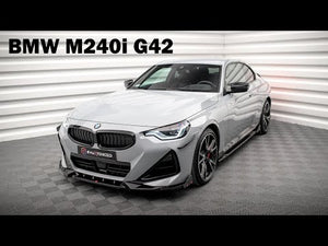 Maxton sideskørter til BMW 2 Coupe M-Pack / M240i G42 – blank sort – video