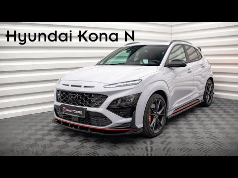 Maxton Side Skirts Diffusers V.1 + Flaps Hyundai Kona N Mk1 - Gloss Black - video