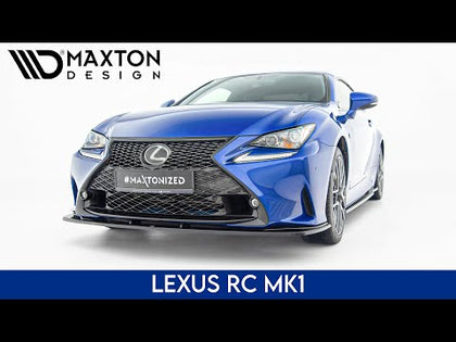 Maxton side splitters til Lexus Rc Mk1 – blank sort – video