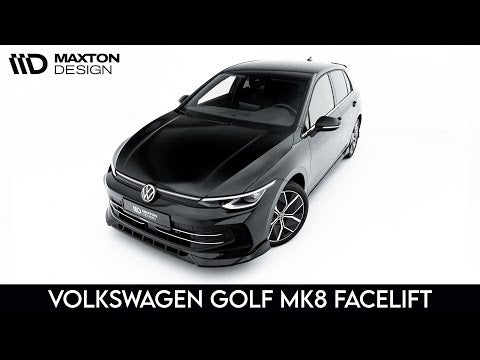Maxton spoiler cap til Volkswagen Golf Hatchback GTE  / R-Line / Standard Mk8 / Mk8 Facelift – blank sort – video