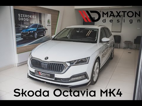 Maxton sideskørter til Skoda Octavia Mk4 – blank sort – video