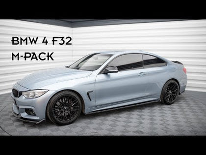 Maxton sideskørter til BMW 4 Coupe / Gran Coupe / Cabrio M-Pack F32 / F36 / F33 – blank sort – video