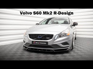 Maxton frontsplitter til Volvo S60 R-Design Mk2 – blank sort – video
