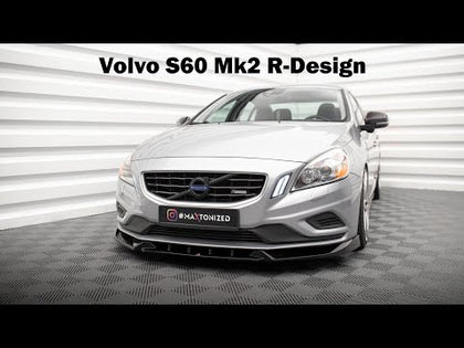 Maxton frontsplitter til Volvo S60 R-Design Mk2 – blank sort – video